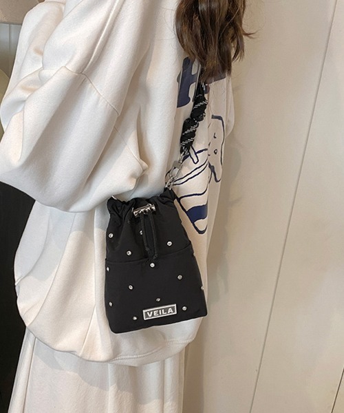 Miniministore(ミニミニストア)の「パラコード巾着バッグミニショルダーバッグ(ショルダーバッグ・レディース・ライトイエロー/グレイッシュベージュ/ブラック/ベビーピンク・FREE)」の19枚目の写真