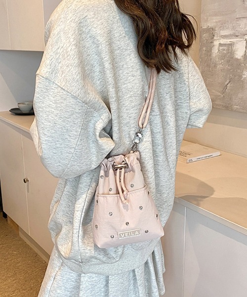 Miniministore(ミニミニストア)の「パラコード巾着バッグミニショルダーバッグ(ショルダーバッグ・レディース・ライトイエロー/グレイッシュベージュ/ブラック/ベビーピンク・FREE)」の12枚目の写真