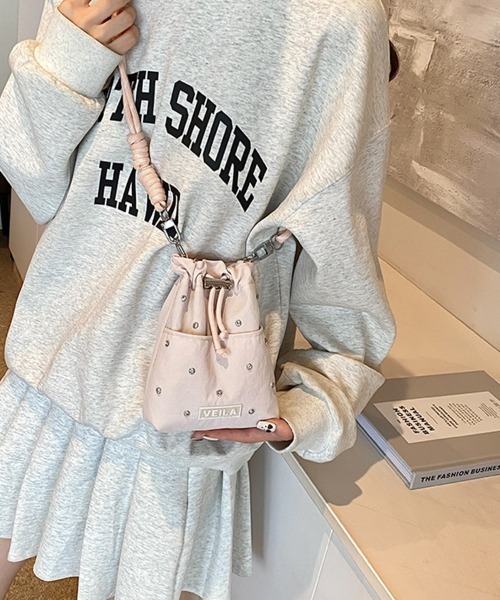 Miniministore(ミニミニストア)の「パラコード巾着バッグミニショルダーバッグ(ショルダーバッグ・レディース・ライトイエロー/グレイッシュベージュ/ブラック/ベビーピンク・FREE)」の14枚目の写真