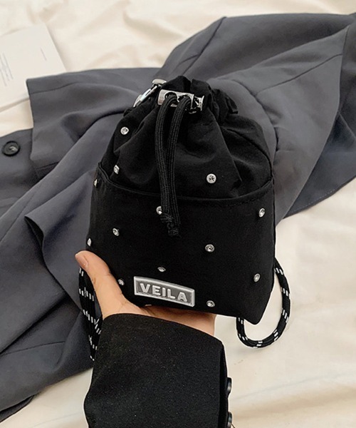 Miniministore(ミニミニストア)の「パラコード巾着バッグミニショルダーバッグ(ショルダーバッグ・レディース・ライトイエロー/グレイッシュベージュ/ブラック/ベビーピンク・FREE)」の17枚目の写真