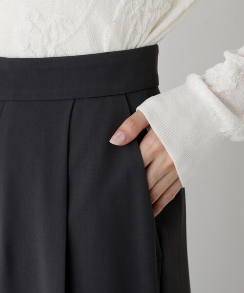 PROPORTION BODY DRESSING（プロポーションボディドレッシング）の「＜ウォッシャブル＞シーズンレスタックパンツ / 1215230904（その他パンツ・レディース・ホワイト系その他/ダークグレー・P/S/MEDIUM）」の7枚目の写真