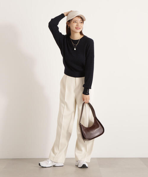 PROPORTION BODY DRESSING（プロポーションボディドレッシング）の「＜ウォッシャブル＞シーズンレスタックパンツ / 1215230904（その他パンツ・レディース・ホワイト系その他/ダークグレー・P/S/MEDIUM）」の11枚目の写真