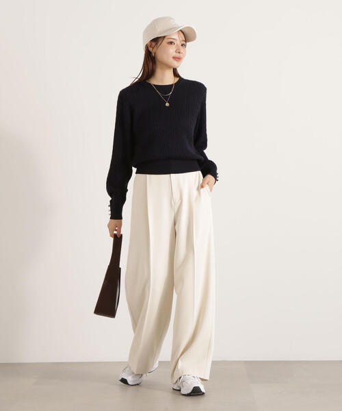 PROPORTION BODY DRESSING（プロポーションボディドレッシング）の「＜ウォッシャブル＞シーズンレスタックパンツ / 1215230904（その他パンツ・レディース・ホワイト系その他/ダークグレー・P/S/MEDIUM）」の12枚目の写真
