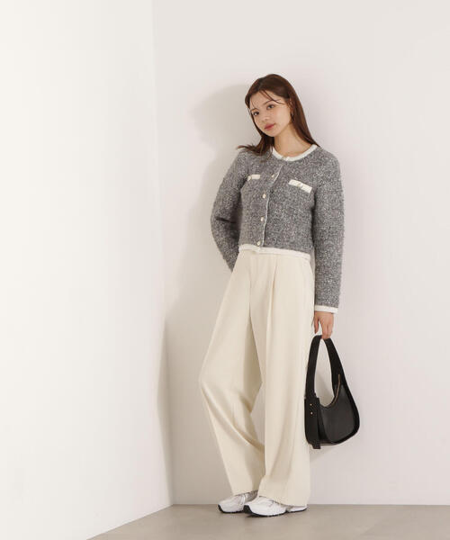 PROPORTION BODY DRESSING（プロポーションボディドレッシング）の「＜ウォッシャブル＞シーズンレスタックパンツ / 1215230904（その他パンツ・レディース・ホワイト系その他/ダークグレー・P/S/MEDIUM）」の13枚目の写真