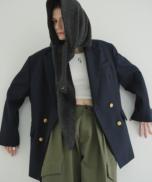 OVER SHOULDER GOLD BUTTON BLAZER（テーラードジャケット）｜CLANE