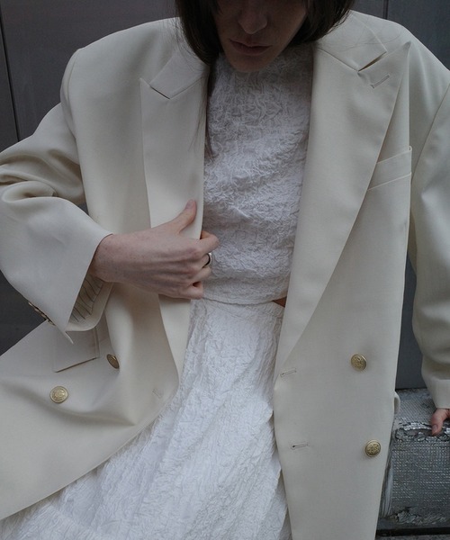 OVER SHOULDER GOLD BUTTON BLAZER（テーラードジャケット）｜CLANE