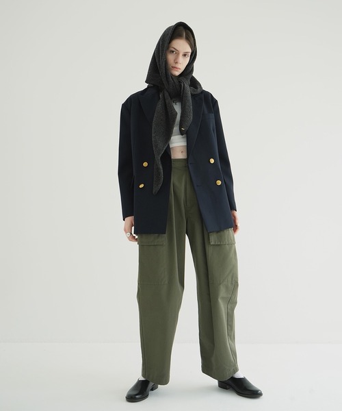 OVER SHOULDER GOLD BUTTON BLAZER（テーラードジャケット）｜CLANE