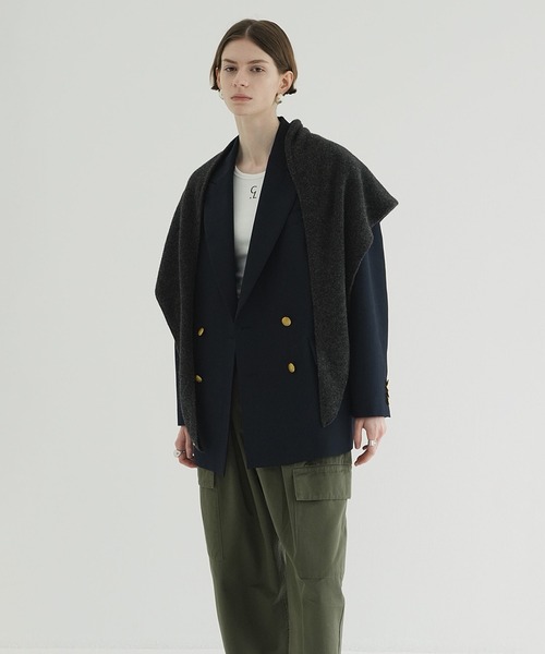 OVER SHOULDER GOLD BUTTON BLAZER（テーラードジャケット）｜CLANE