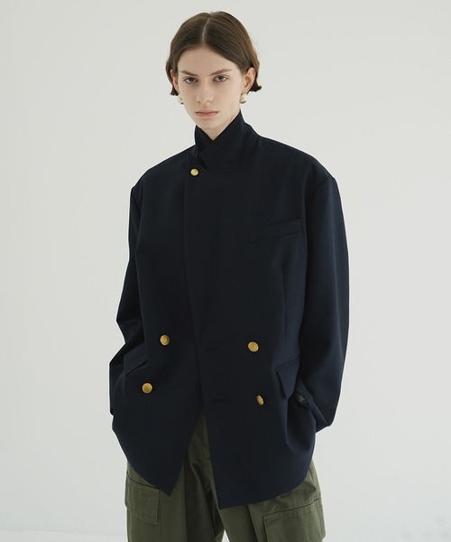 OVER SHOULDER GOLD BUTTON BLAZER（テーラードジャケット）｜CLANE