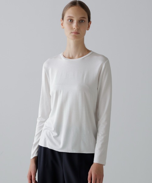 ADORE(アドーア)の「◆モイストジャージーカットソー(Tシャツ/カットソー・レディース・ホワイト/グレー/ブラック・38)」の1枚目の写真