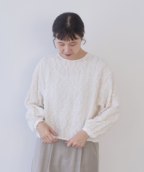 yuni（ユニ ）の「hana dotジャカード baloon sleevesブラウス（シャツ 