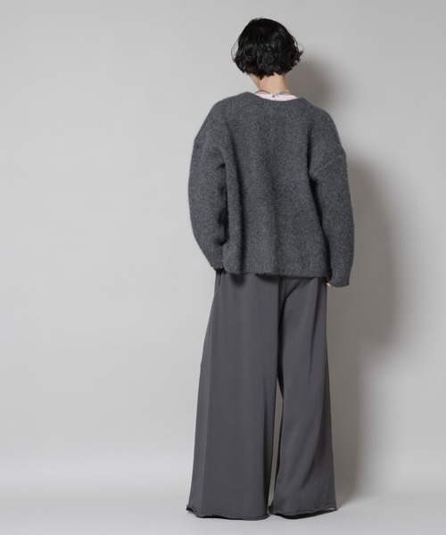 セール】ウォッシャブルフォックスリバーニットジャケット（ノーカラー