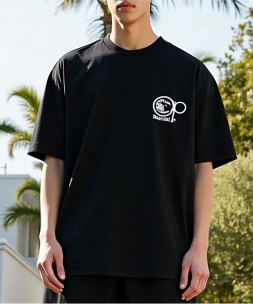 Ocean Pacific(オーシャンパシフィック)の「【Ocean Pacific】ハーフスリーブTee ラッシュガード UVカット 日よけ 日焼け対策 515454(ラッシュガード・メンズ・ブラック/ブルー・LL/M/L)」の2枚目の写真