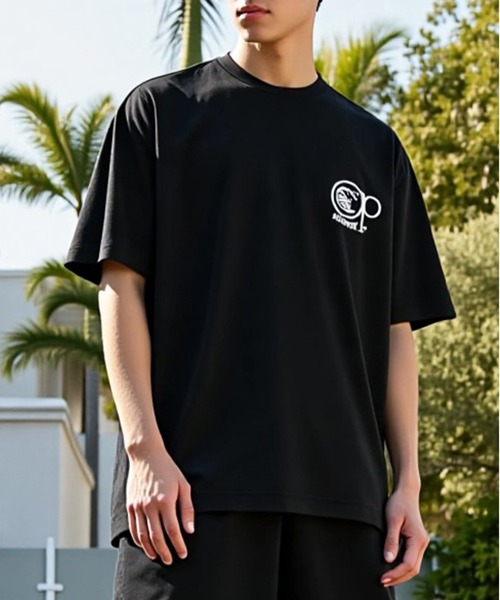 Ocean Pacific(オーシャンパシフィック)の「【Ocean Pacific】ハーフスリーブTee ラッシュガード UVカット 日よけ 日焼け対策 515454(ラッシュガード・メンズ・ブラック/ブルー・LL/M/L)」の4枚目の写真