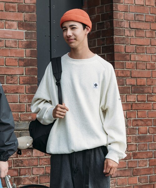 ラムス スウェット グリーン ラグランスリーブ プリント付 ストリート b150 The unormwind スウェット プルオーバー トレーナー トップス