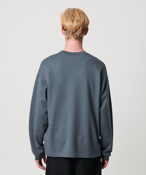 セール】コットン カシミヤ ブレンド ロングスリーブ Tシャツ（ニット