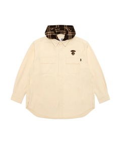 AAPE LONG SLEEVE HOODIE SHIRT (Detachable)
