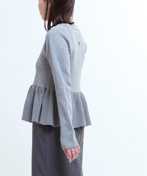 CONVERSE TOKYO（コンバーストウキョウ）の「PEPLUM GLITTER CARDIGAN（カーディガン/ボレロ・レディース・ブラック/ブラウン/グレー・FREE）」の21枚目の写真