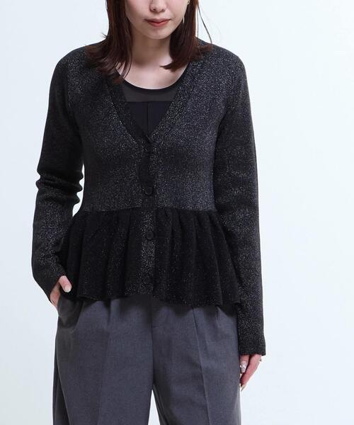 CONVERSE TOKYO（コンバーストウキョウ）の「PEPLUM GLITTER CARDIGAN（カーディガン/ボレロ・レディース・ブラック/ブラウン/グレー・FREE）」の17枚目の写真