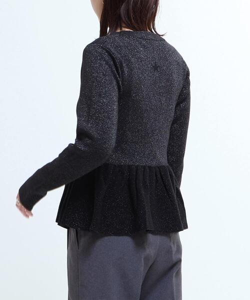 CONVERSE TOKYO（コンバーストウキョウ）の「PEPLUM GLITTER CARDIGAN（カーディガン/ボレロ・レディース・ブラック/ブラウン/グレー・FREE）」の16枚目の写真