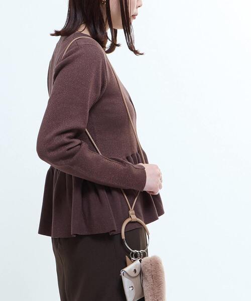 CONVERSE TOKYO（コンバーストウキョウ）の「PEPLUM GLITTER CARDIGAN（カーディガン/ボレロ・レディース・ブラック/ブラウン/グレー・FREE）」の12枚目の写真