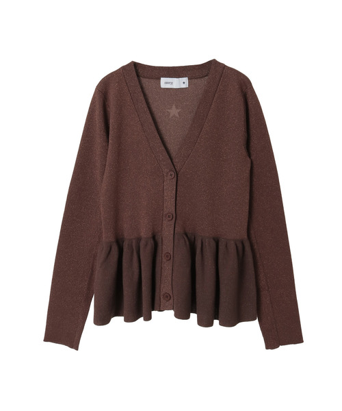 CONVERSE TOKYO（コンバーストウキョウ）の「PEPLUM GLITTER CARDIGAN（カーディガン/ボレロ・レディース・ブラック/ブラウン/グレー・FREE）」の9枚目の写真