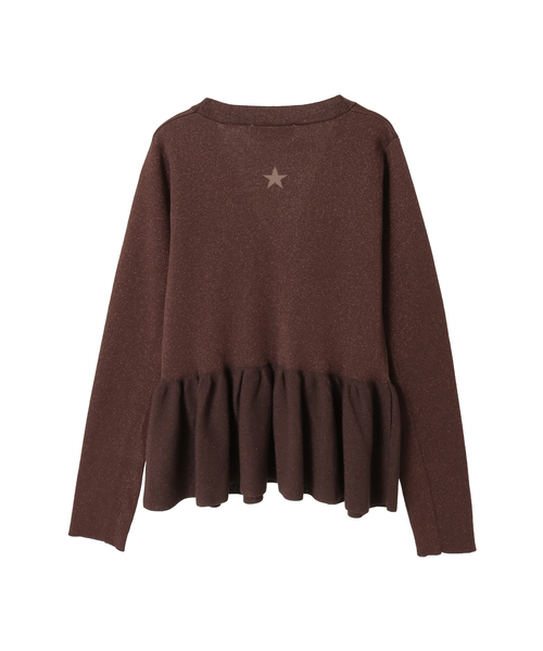 CONVERSE TOKYO（コンバーストウキョウ）の「PEPLUM GLITTER CARDIGAN（カーディガン/ボレロ・レディース・ブラック/ブラウン/グレー・FREE）」の8枚目の写真