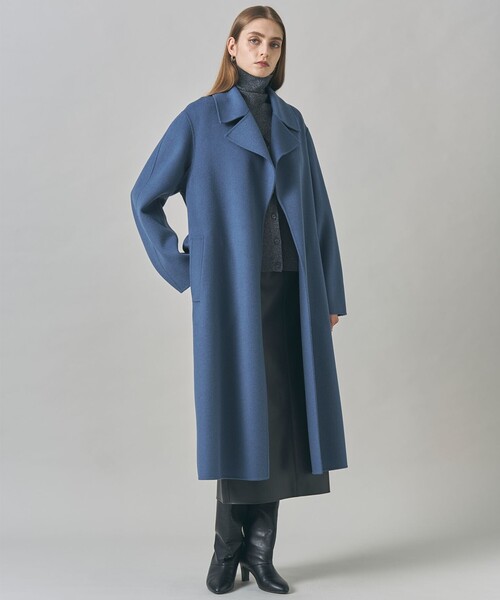 ICB(アイシービー)の「WoolRever ロングコート(トレンチコート・レディース・ブラック系/黄土色系/ダルブルー系・44/42/40/48/46)」の12枚目の写真