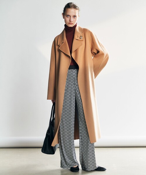 ICB(アイシービー)の「WoolRever ロングコート(トレンチコート・レディース・ブラック系/黄土色系/ダルブルー系・44/42/40/48/46)」の16枚目の写真