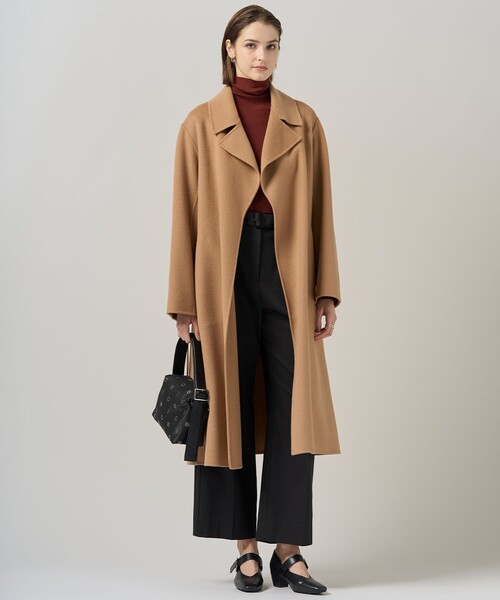 ICB(アイシービー)の「WoolRever ロングコート(トレンチコート・レディース・ブラック系/黄土色系/ダルブルー系・44/42/40/48/46)」の18枚目の写真