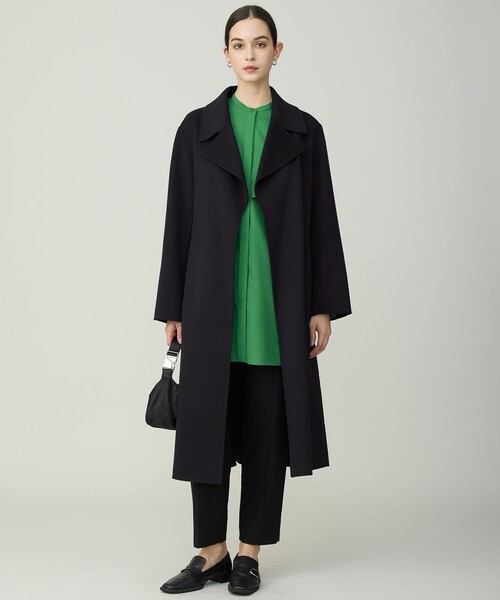 ICB(アイシービー)の「WoolRever ロングコート(トレンチコート・レディース・ブラック系/黄土色系/ダルブルー系・44/42/40/48/46)」の22枚目の写真