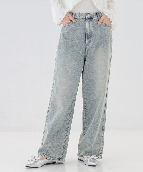 Honeys(ハニーズ)の「ストレートパンツ(股下72cm)(デニムパンツ・レディース・ブルー系その他3/グレー/ブルー系その他/ライトグレー・SS/S/M/LL/L/3L)」の15枚目の写真