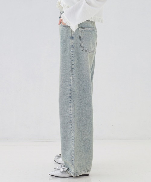 Honeys(ハニーズ)の「ストレートパンツ(股下72cm)(デニムパンツ・レディース・ブルー系その他3/グレー/ブルー系その他/ライトグレー・SS/S/M/LL/L/3L)」の14枚目の写真