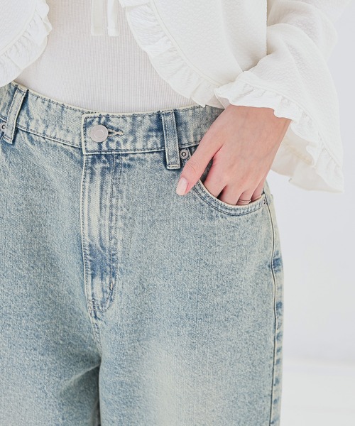 Honeys(ハニーズ)の「ストレートパンツ(股下72cm)(デニムパンツ・レディース・ブルー系その他3/グレー/ブルー系その他/ライトグレー・SS/S/M/LL/L/3L)」の12枚目の写真