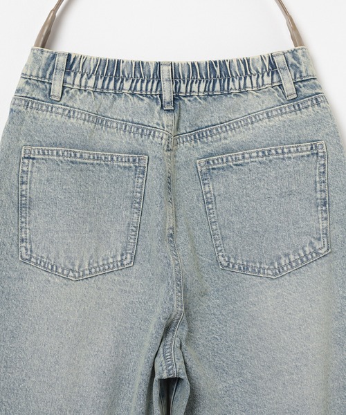 Honeys(ハニーズ)の「ストレートパンツ(股下72cm)(デニムパンツ・レディース・ブルー系その他3/グレー/ブルー系その他/ライトグレー・SS/S/M/LL/L/3L)」の7枚目の写真