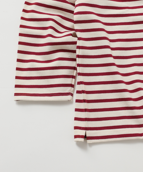 SAINT JAMES（セントジェームス）の「SAINT JAMES (セントジェームス) 別注 ウエッソン ルーズ ボーダー（Tシャツ/カットソー・メンズ・ブラック/アイボリー・4/5/6）」の3枚目の写真