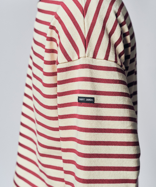 SAINT JAMES（セントジェームス）の「SAINT JAMES (セントジェームス) 別注 ウエッソン ルーズ ボーダー（Tシャツ/カットソー・メンズ・ブラック/アイボリー・4/5/6）」の18枚目の写真