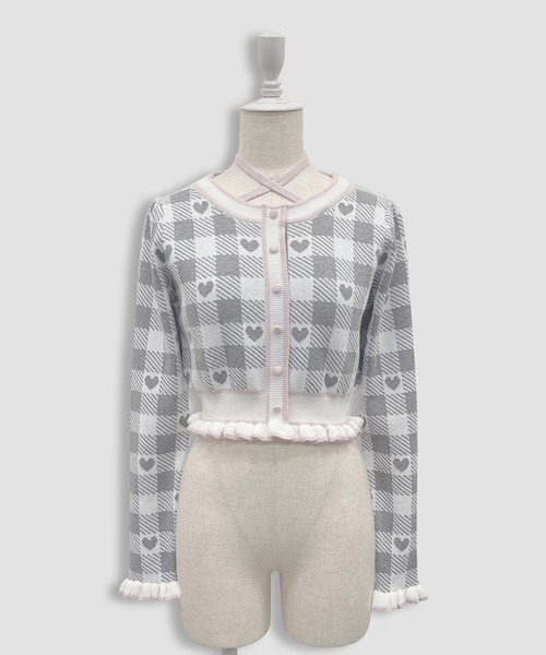 ジュンアンドロペ　ギンガムニットセットアップ　セット販売 ジュンアンドロペ ギンガムニットセットアップ セット販売 JUN&ROPE