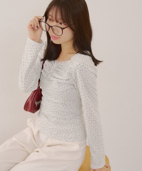 Drawer レースのトップス　新品未使用　華やか　可愛い　花柄　ドット Sawa a la mode（サワアラモード） ブラウス レディース トップス
