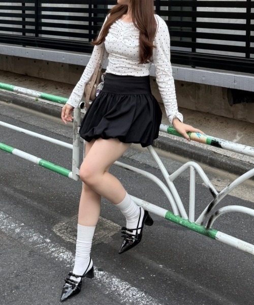 continuer de NICE CLAUP（コンティニューデナイスクラップ）の「花柄・ドットレーストップス（Tシャツ/カットソー・レディース・ネイビー/オフホワイト/ピンク/ライトグレー/ドット・FREE）」の11枚目の写真