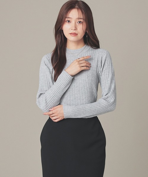 セール】【ウォッシャブル】変則ケーブルハイネック（ニット/セーター