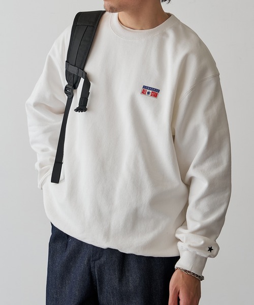CONVERSE(コンバース)の「【CONVERSE】ワンポイントロゴ クルーネック プルオーバー 裏毛 6122-1830 MNY(スウェット・メンズ・グレー/ブラック/ホワイト・M/L/LL)」の1枚目の写真
