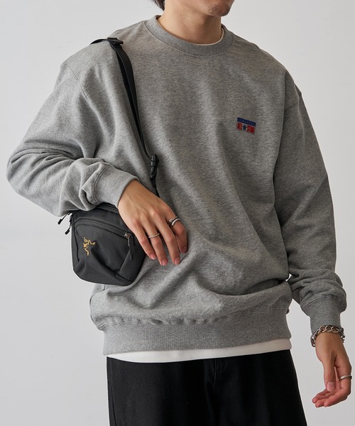 CONVERSE(コンバース)の「【CONVERSE】ワンポイントロゴ クルーネック プルオーバー 裏毛 6122-1830 MNY(スウェット・メンズ・グレー/ブラック/ホワイト・M/L/LL)」の11枚目の写真