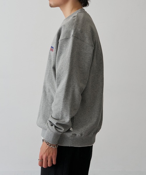 CONVERSE(コンバース)の「【CONVERSE】ワンポイントロゴ クルーネック プルオーバー 裏毛 6122-1830 MNY(スウェット・メンズ・グレー/ブラック/ホワイト・M/L/LL)」の14枚目の写真