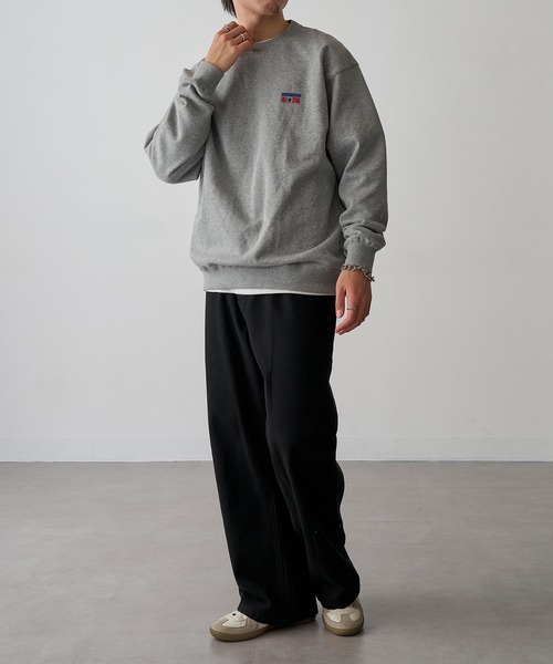 CONVERSE(コンバース)の「【CONVERSE】ワンポイントロゴ クルーネック プルオーバー 裏毛 6122-1830 MNY(スウェット・メンズ・グレー/ブラック/ホワイト・M/L/LL)」の16枚目の写真