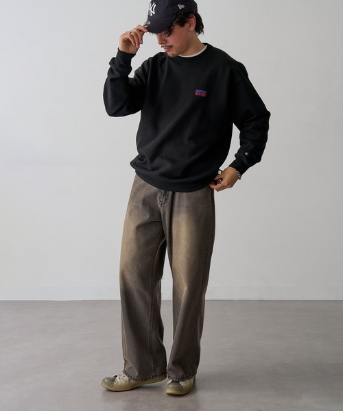 CONVERSE(コンバース)の「【CONVERSE】ワンポイントロゴ クルーネック プルオーバー 裏毛 6122-1830 MNY(スウェット・メンズ・グレー/ブラック/ホワイト・M/L/LL)」の10枚目の写真