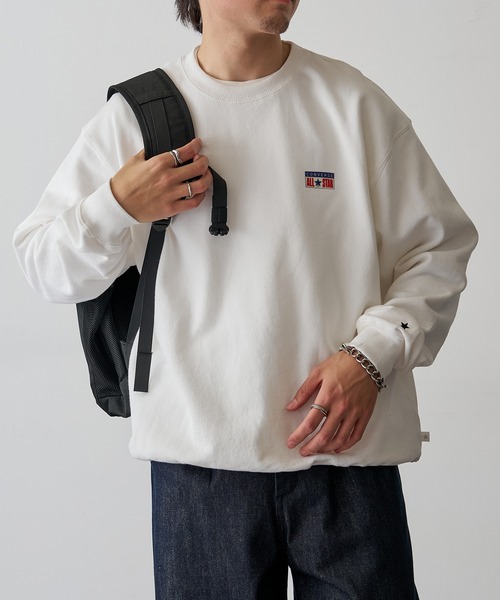 CONVERSE(コンバース)の「【CONVERSE】ワンポイントロゴ クルーネック プルオーバー 裏毛 6122-1830 MNY(スウェット・メンズ・グレー/ブラック/ホワイト・M/L/LL)」の6枚目の写真