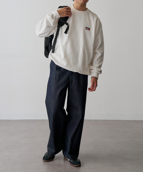 CONVERSE(コンバース)の「【CONVERSE】ワンポイントロゴ クルーネック プルオーバー 裏毛 6122-1830 MNY(スウェット・メンズ・グレー/ブラック/ホワイト・M/L/LL)」の7枚目の写真