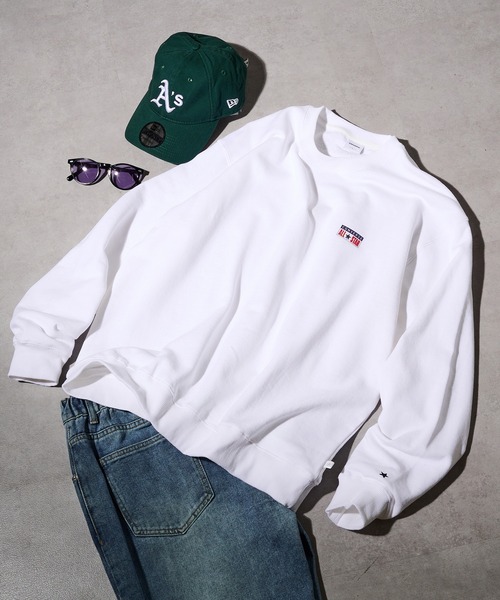 CONVERSE(コンバース)の「【CONVERSE】ワンポイントロゴ クルーネック プルオーバー 裏毛 6122-1830 MNY(スウェット・メンズ・グレー/ブラック/ホワイト・M/L/LL)」の21枚目の写真