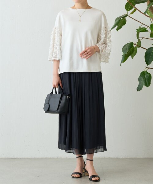 BEARDSLEY(ビアズリー)の「NEWシワシフォンギャザーパンツ(その他パンツ・レディース・カーキ/ブラウン/ブラック/オレンジ・2/1/0)」の10枚目の写真